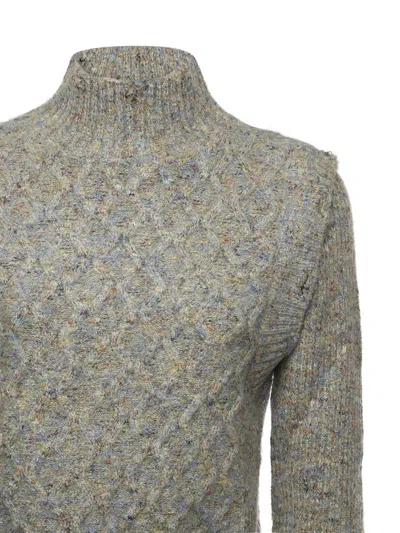 Pinko Proud Mary Cable-knit Turtleneck Sweater In Multi