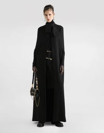 Dolce & Gabbana Wool Crêpe Cape In Black