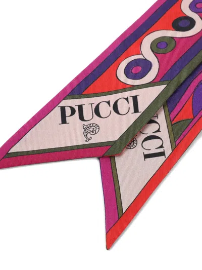 Pucci Geometric-pattern Silk Scarf In Multi