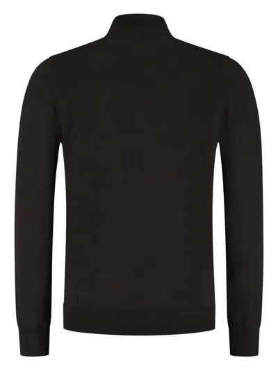 Doriani Half-zip Sweater In Black