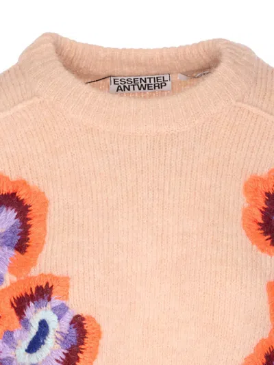 Essentiel Antwerp Impossibile1 Pink Crewneck Sweater In Neutral