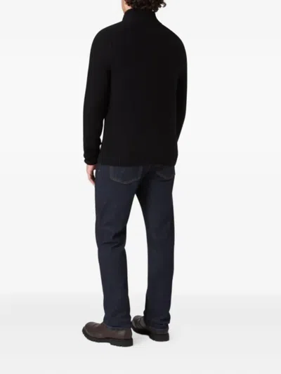 Belstaff Half-zip Logo Cotton Sweatshirt In Black