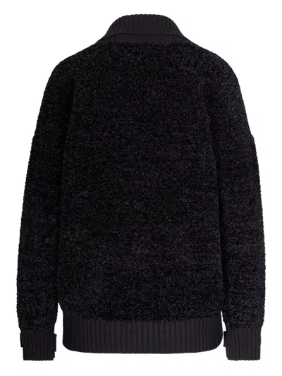 Elisabetta Franchi Textured Cardigan In Black