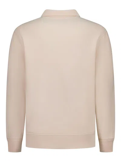 C.p. Company Sweatshirts Polo Collar In Diagonal Raised Fleece Clothing In Neutral