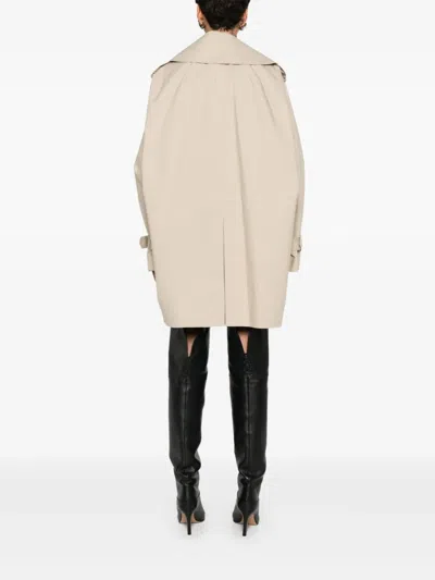 Givenchy Womens Beige Mustard Belted Notch-lapels Cotton Trench Coat In Neutral