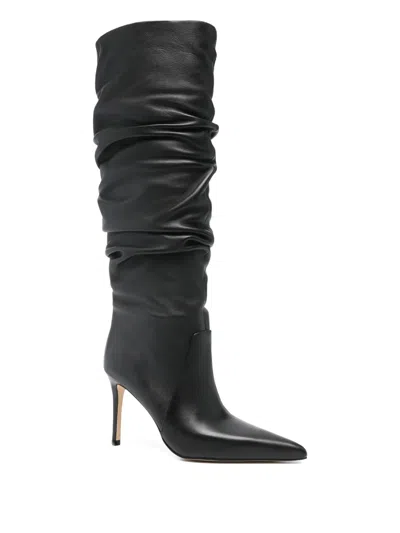Michael Kors Slouchy Pointed-toe Boots In Black
