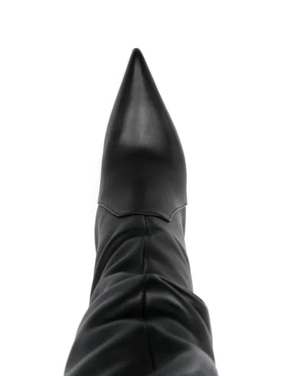 Michael Kors Slouchy Pointed-toe Boots In Black