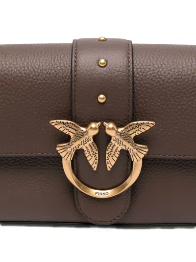 Pinko Love Bag Medium Slouchy Shoulder Bag In Brown