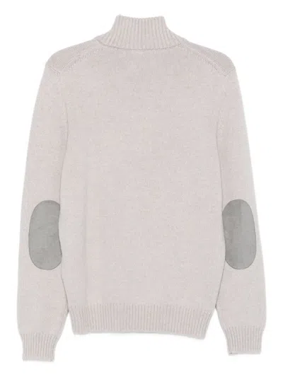 Fay Regular-fit. Fin. 5 Maglia In Lana Rasata Con Gancio. Sweater In Gray