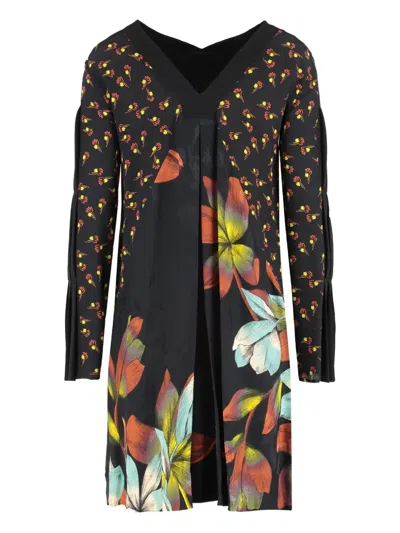 Etro Floral-print Dress In Black