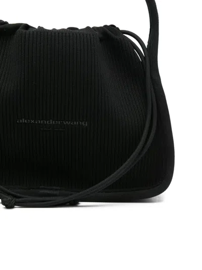 Alexander Wang Shoulder Bag In Black Synthetic Fibers In Black