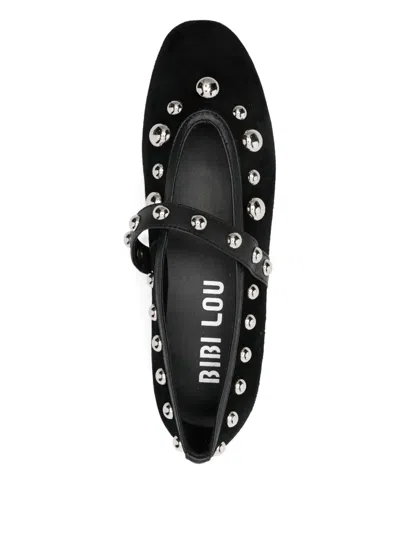Bibi Lou Studded Mary Jane Ballet Flats In Animal Print
