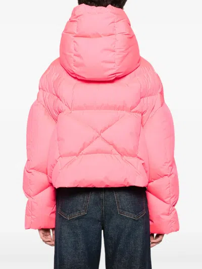 Khrisjoy Long-sleeved Hooded Down Jacket In Pink