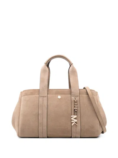 Michael Michael Kors Small Romee Suede Tote Bag In Neutral