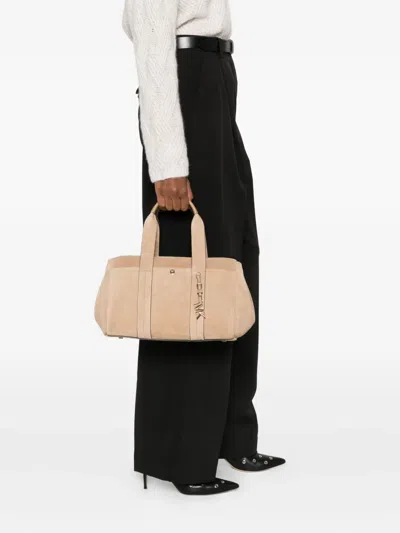 Michael Michael Kors Small Romee Suede Tote Bag In Neutral