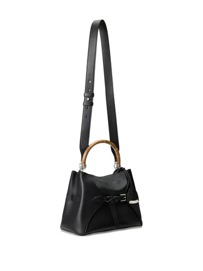 Ralph Lauren Calfskin The Ralph Top-handle Bag In Black