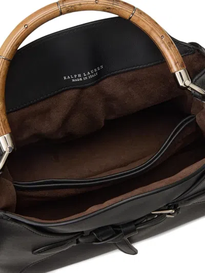Ralph Lauren Calfskin The Ralph Top-handle Bag In Black