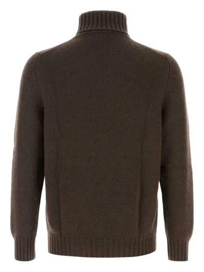 Fedeli Turtleneck Cashmere Sweater In Brown