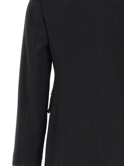 Kaos Single-breasted Flap-pocket Coat In Black
