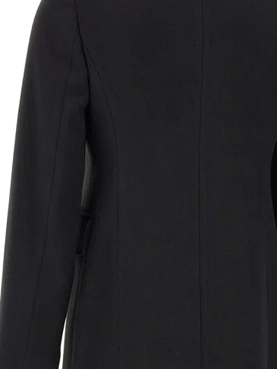 Kaos Single-breasted Flap-pocket Coat In Black