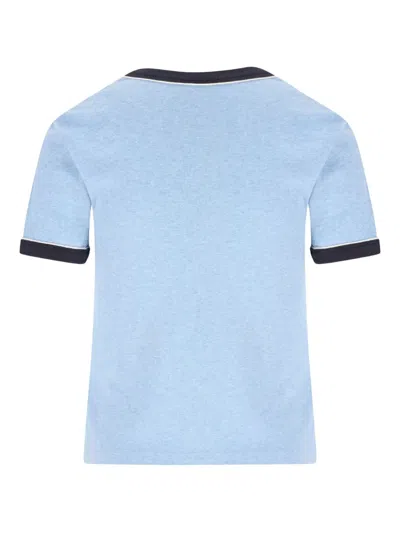 Chloé Chloè Logo Cotton T Shirt In Blue