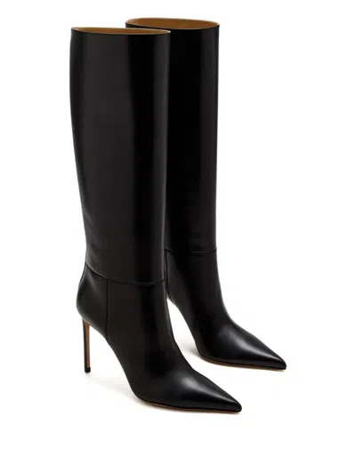Francesco Russo 75mm Stiletto Knee-high Boots In Black