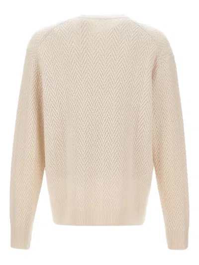 Hugo Boss Hitalo Textured Crewneck Sweater In Multi