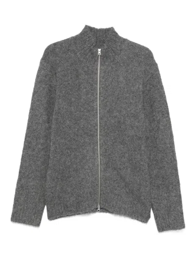 Samsoe & Samsoe Zipper Long-sleeved Sweater In Animal Print