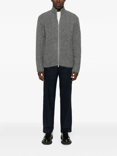 Samsoe & Samsoe Zipper Long-sleeved Sweater In Animal Print