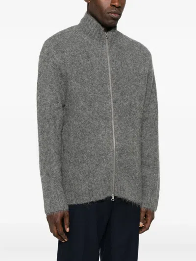 Samsoe & Samsoe Zipper Long-sleeved Sweater In Animal Print