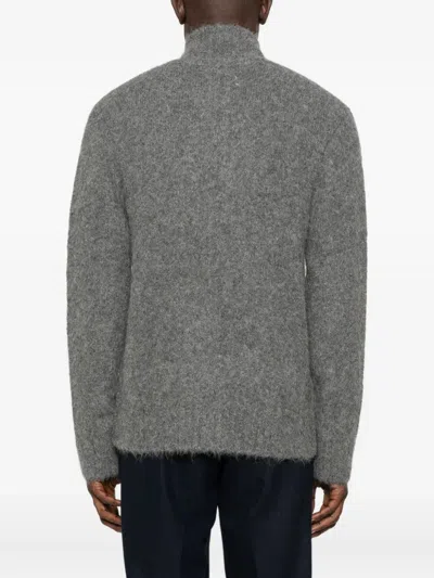 Samsoe & Samsoe Zipper Long-sleeved Sweater In Animal Print