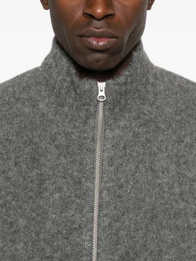 Samsoe & Samsoe Zipper Long-sleeved Sweater In Animal Print