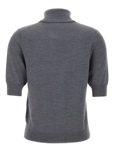 Herskind Perry Short-sleeve Sweater In Gray