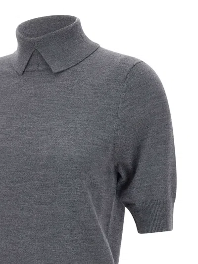 Herskind Perry Short-sleeve Sweater In Gray