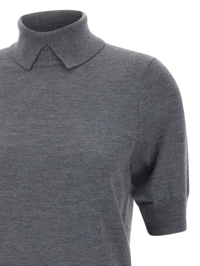 Herskind Perry Short-sleeve Sweater In Gray