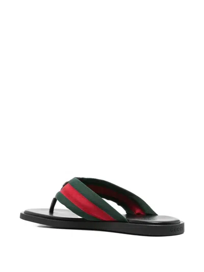 Gucci Interlocking G Thong Sandal In Green