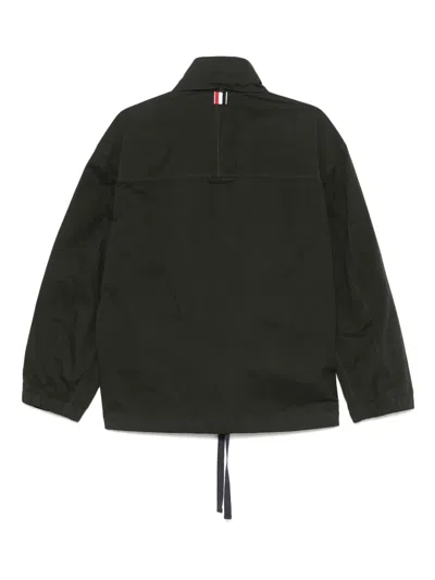Thom Browne Coated Hooded Jacket In Multi