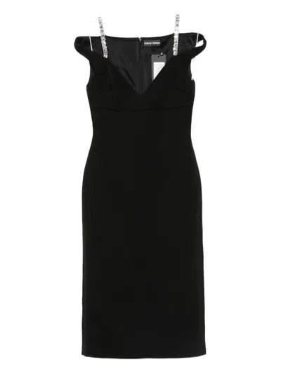 David Koma Crystal-embellished Midi Dress In Animal Print