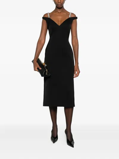 David Koma Crystal-embellished Midi Dress In Animal Print