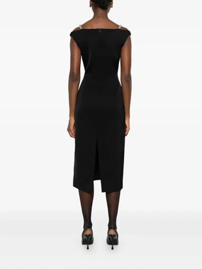 David Koma Crystal-embellished Midi Dress In Animal Print