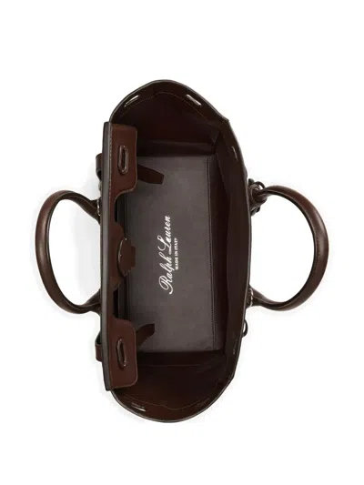 Ralph Lauren Wool-leather Soft Ricky 33 Top-handle Bag In Gray