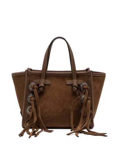 Gianni Chiarini Tassel-embellished Suede Tote Bag In Brown