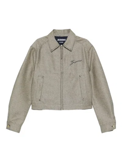 Jacquemus Canevas De-nîmes Jacket In Gray