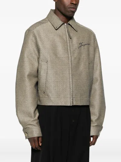 Jacquemus Canevas De-nîmes Jacket In Gray