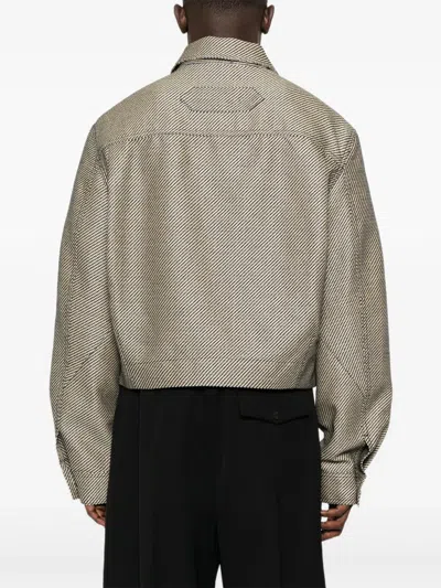 Jacquemus Canevas De-nîmes Jacket In Gray