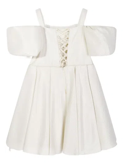 Dress & Fleur Ribbon-detailing Dress In White