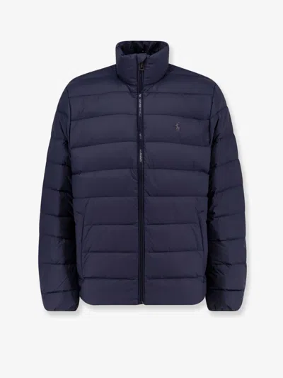 Polo Ralph Lauren Quilted Blue Recycled Polyester Puffer Jacket In Blue