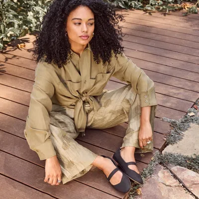 Toms Women's Bianca Leather Flat In Black