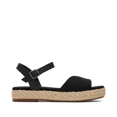 Toms Women's Abby Flatform Espadrille Sandal In Black