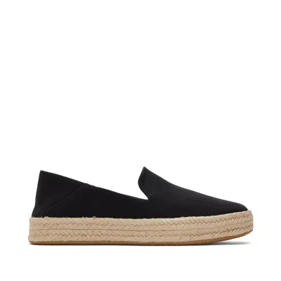 Toms Carolina Platform Espadrille Sneaker In Black